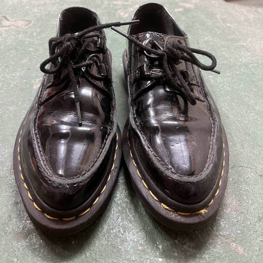 RARE!!!! Black patent leather Dr Marten creepers